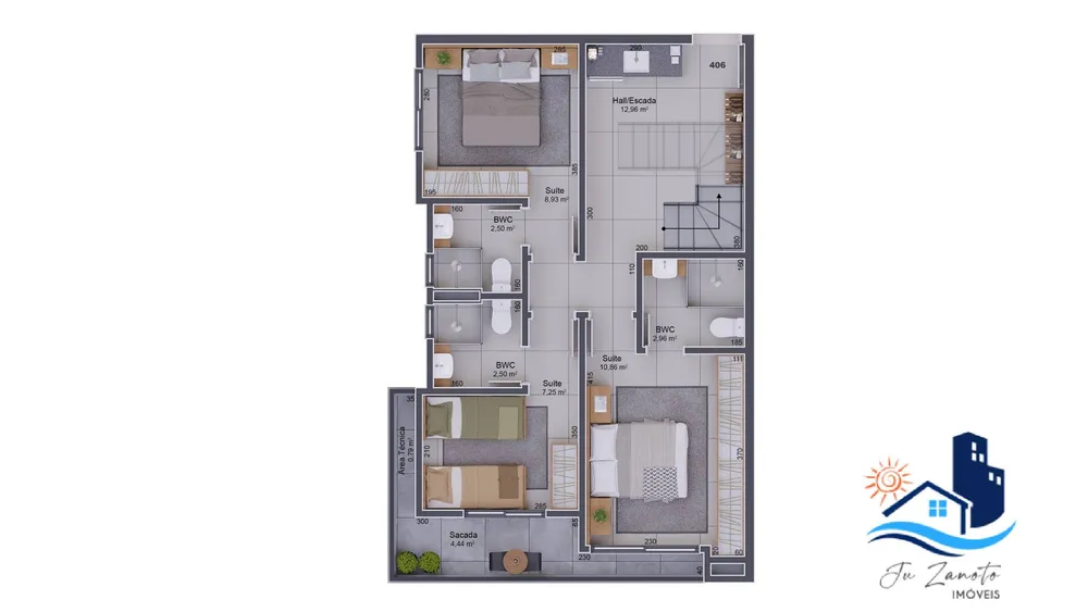 Apartamento, 3 quartos, 96 m² - Foto 1