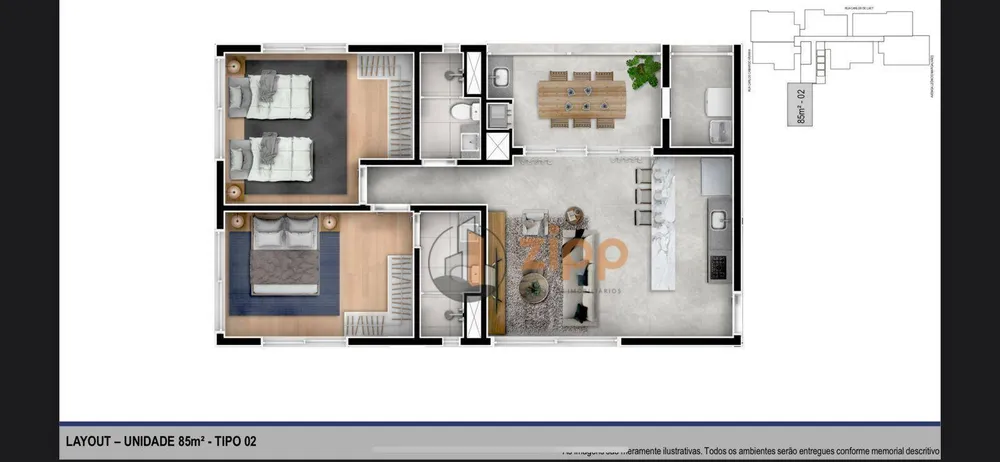 Apartamento, 2 quartos, 85 m² - Foto 8