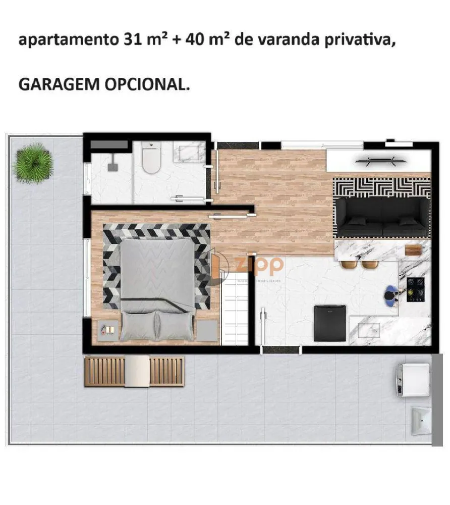 Apartamento, 2 quartos, 37 m² - Foto 3