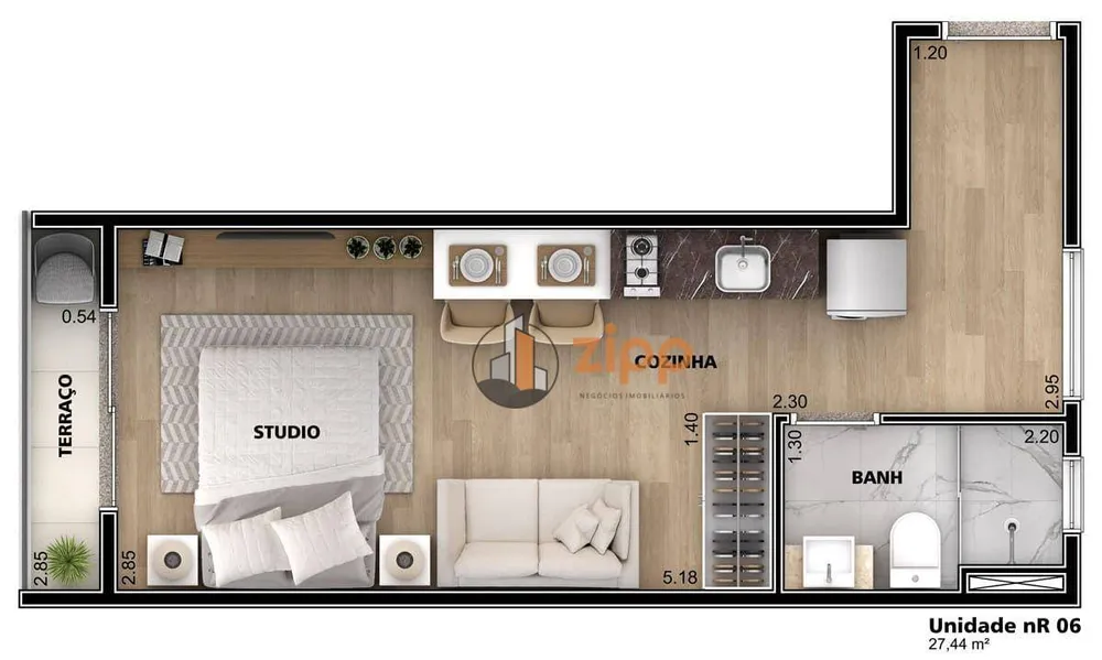 Kitnet-Studio, 24 m² - Foto 5