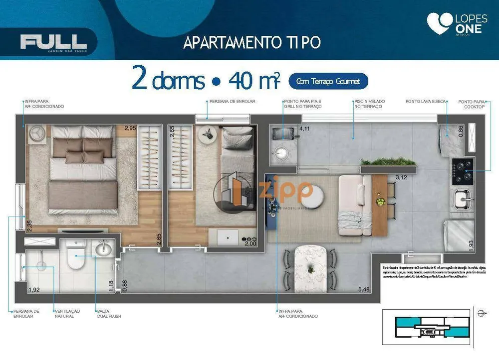 Apartamento, 2 quartos, 40 m² - Foto 6