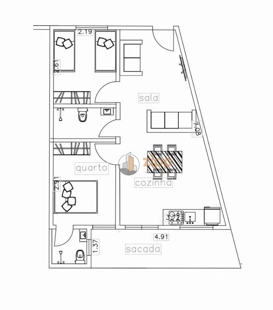 Apartamento, 2 quartos, 42 m² - Foto 11
