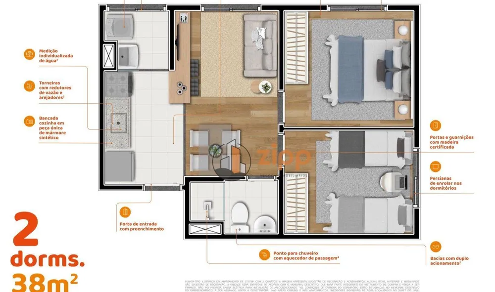Apartamento, 2 quartos, 42 m² - Foto 12