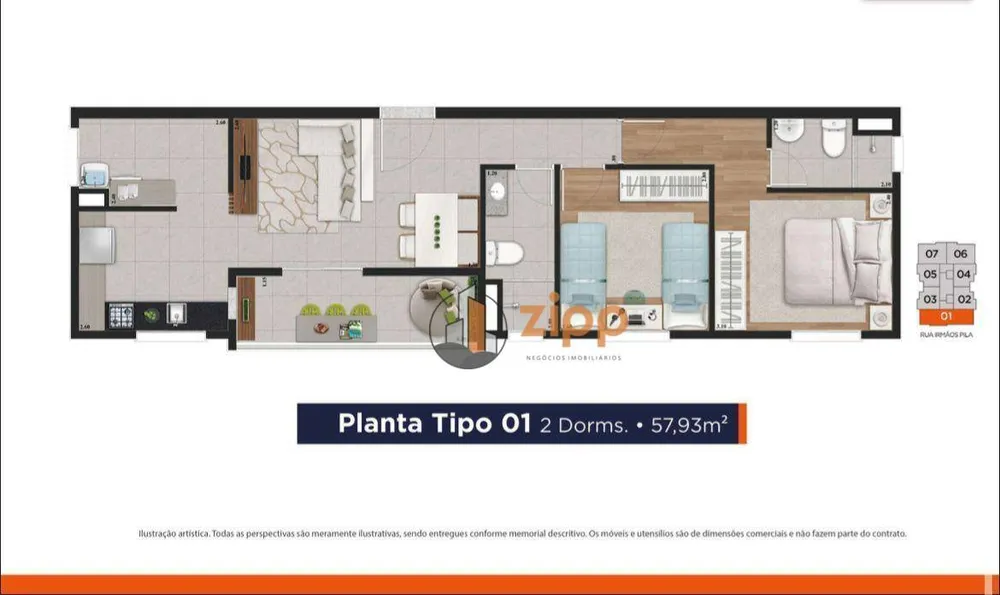 Apartamento, 1 quarto, 33 m² - Foto 7