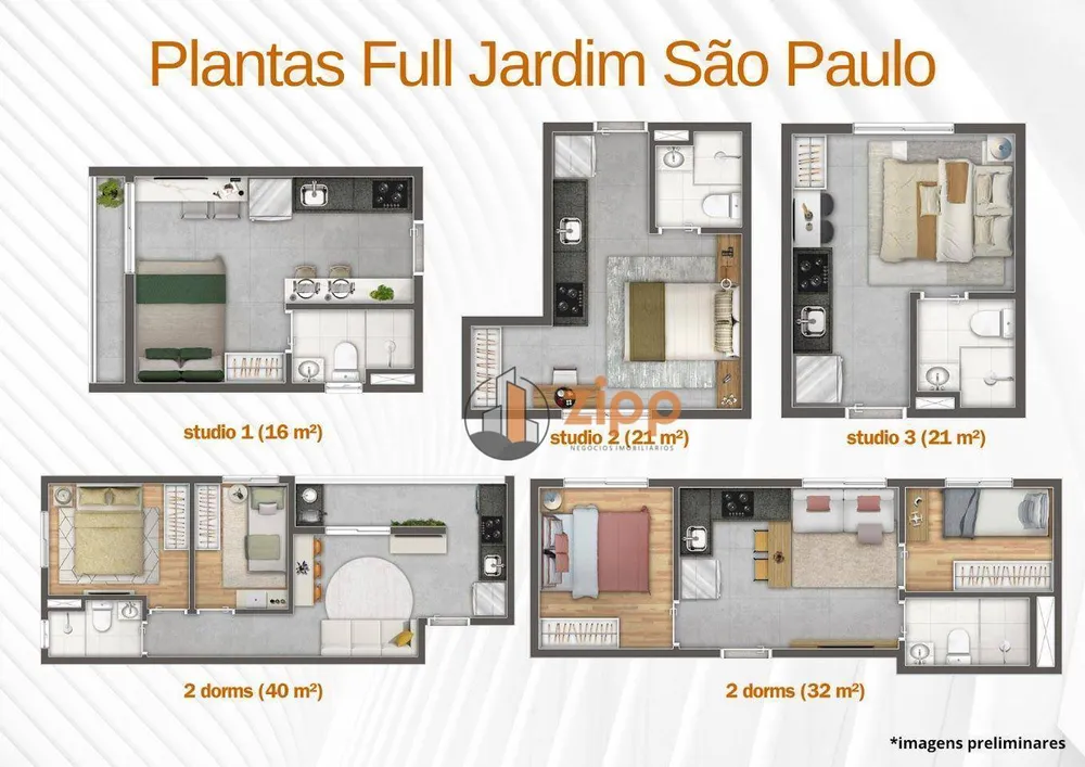 Apartamento, 1 quarto, 16 m² - Foto 1