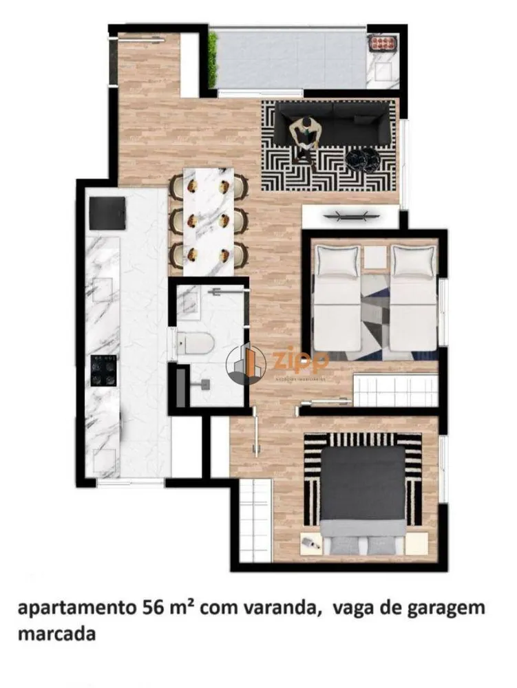 Apartamento, 2 quartos, 56 m² - Foto 9
