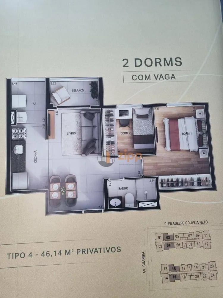 Apartamento, 2 quartos, 46 m² - Foto 12