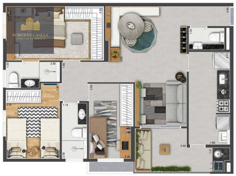 Apartamento, 3 quartos, 82 m² - Foto 3