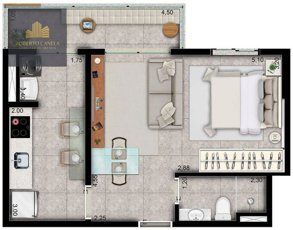 Apartamento, 1 quarto, 40 m² - Foto 4