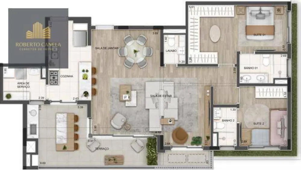 Apartamento, 3 quartos, 125 m² - Foto 2