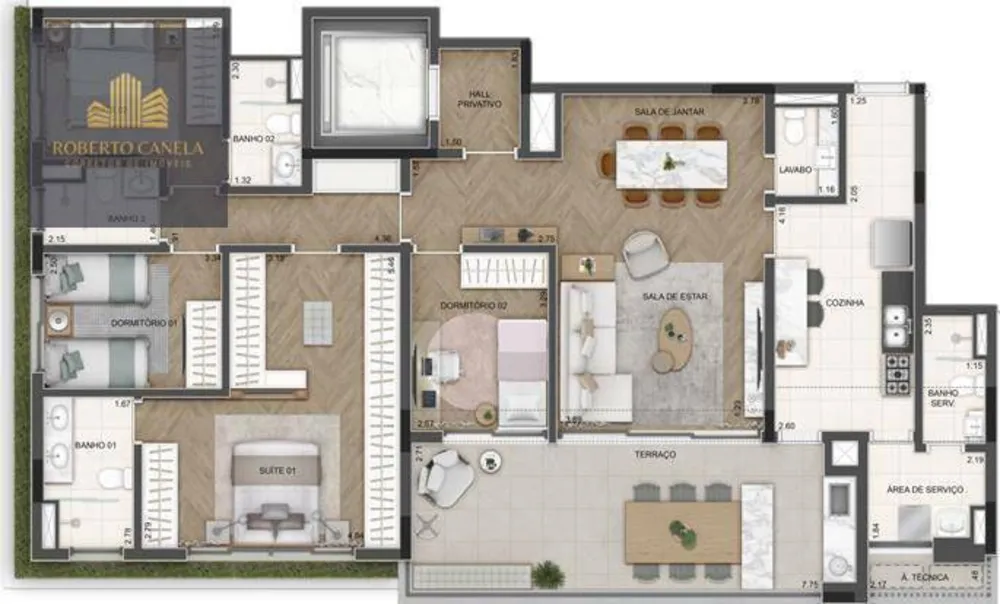 Apartamento, 4 quartos, 167 m² - Foto 1