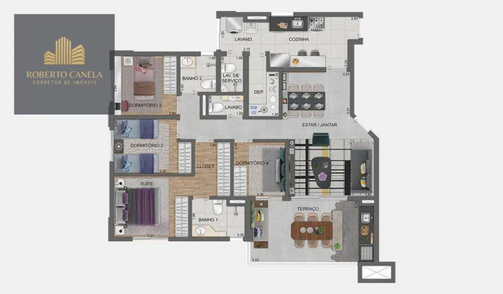 Apartamento, 3 quartos, 112 m² - Foto 3