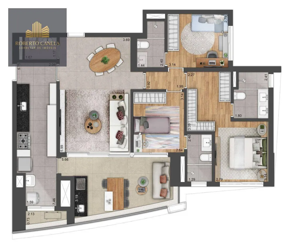Apartamento, 4 quartos, 123 m² - Foto 4