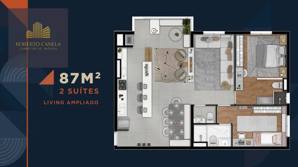 Apartamento, 3 quartos, 87 m² - Foto 2