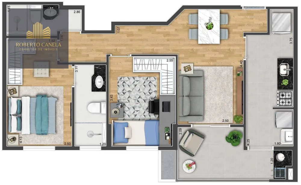 Apartamento, 2 quartos, 65 m² - Foto 1