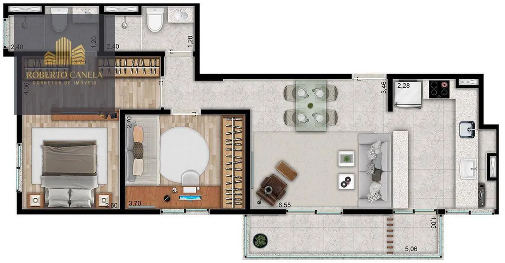 Apartamento, 2 quartos, 63 m² - Foto 2