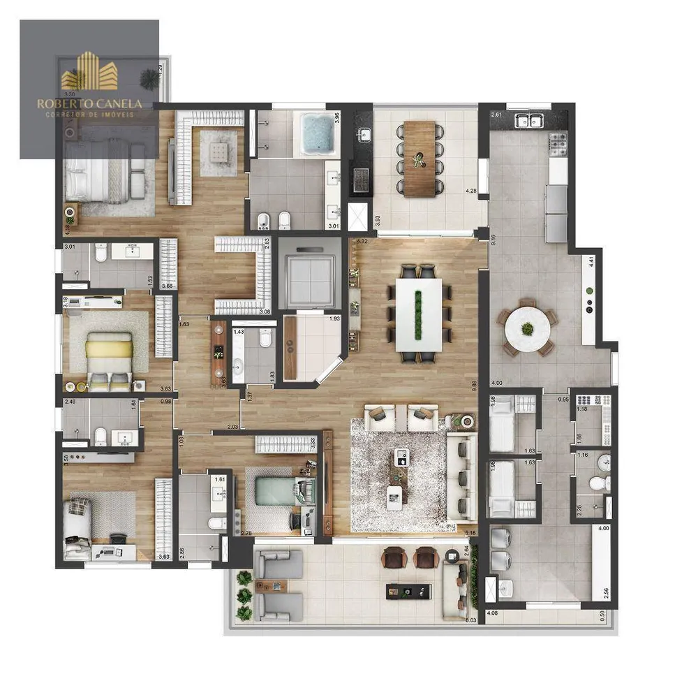 Apartamento, 4 quartos, 313 m² - Foto 1