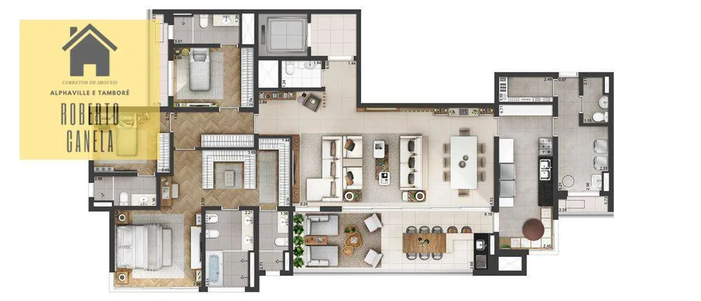 Apartamento, 4 quartos, 228 m² - Foto 2