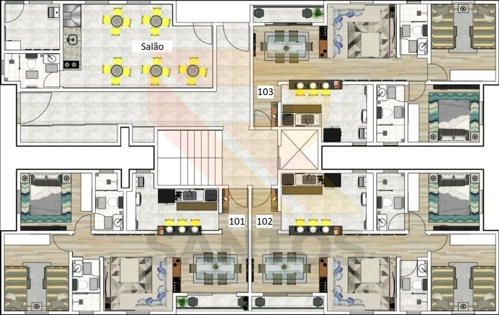 Apartamento, 2 quartos, 1 m² - Foto 4
