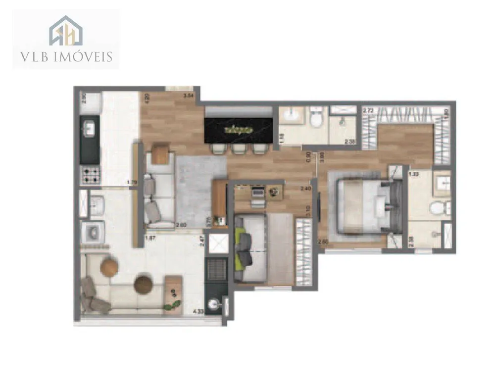 Apartamento, 2 quartos, 67 m² - Foto 3