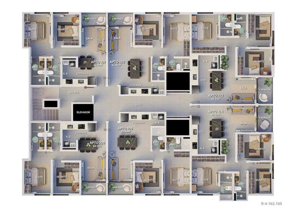 Apartamento, 2 quartos, 54 m² - Foto 9
