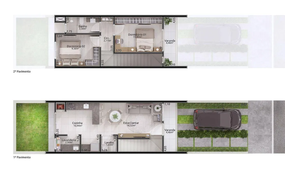 Sobrado, 2 quartos, 88 m² - Foto 12