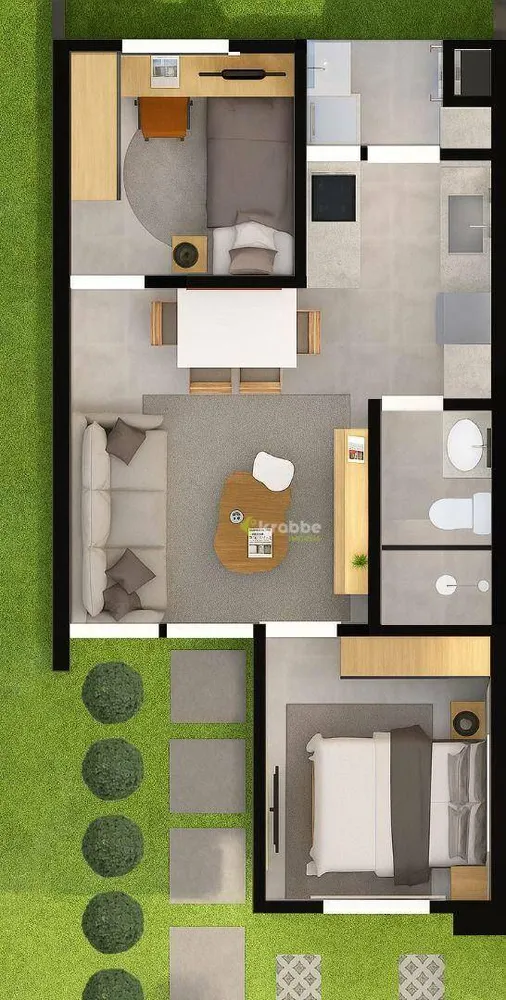 Casa, 2 quartos, 43 m² - Foto 4