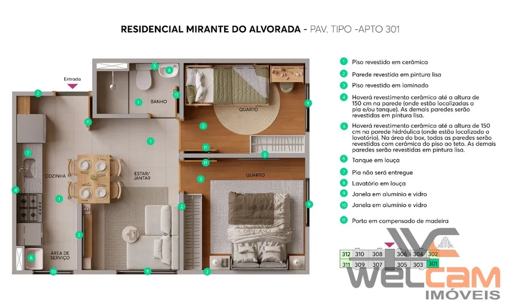 Apartamento, 2 quartos, 44 m² - Foto 11