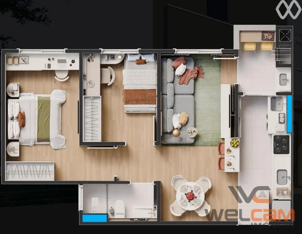 Apartamento, 2 quartos, 52 m² - Foto 7