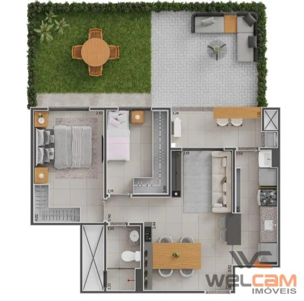 Apartamento, 2 quartos, 51 m² - Foto 1