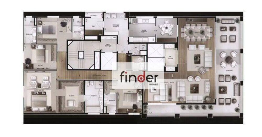 Apartamento, 3 quartos, 310 m² - Foto 3