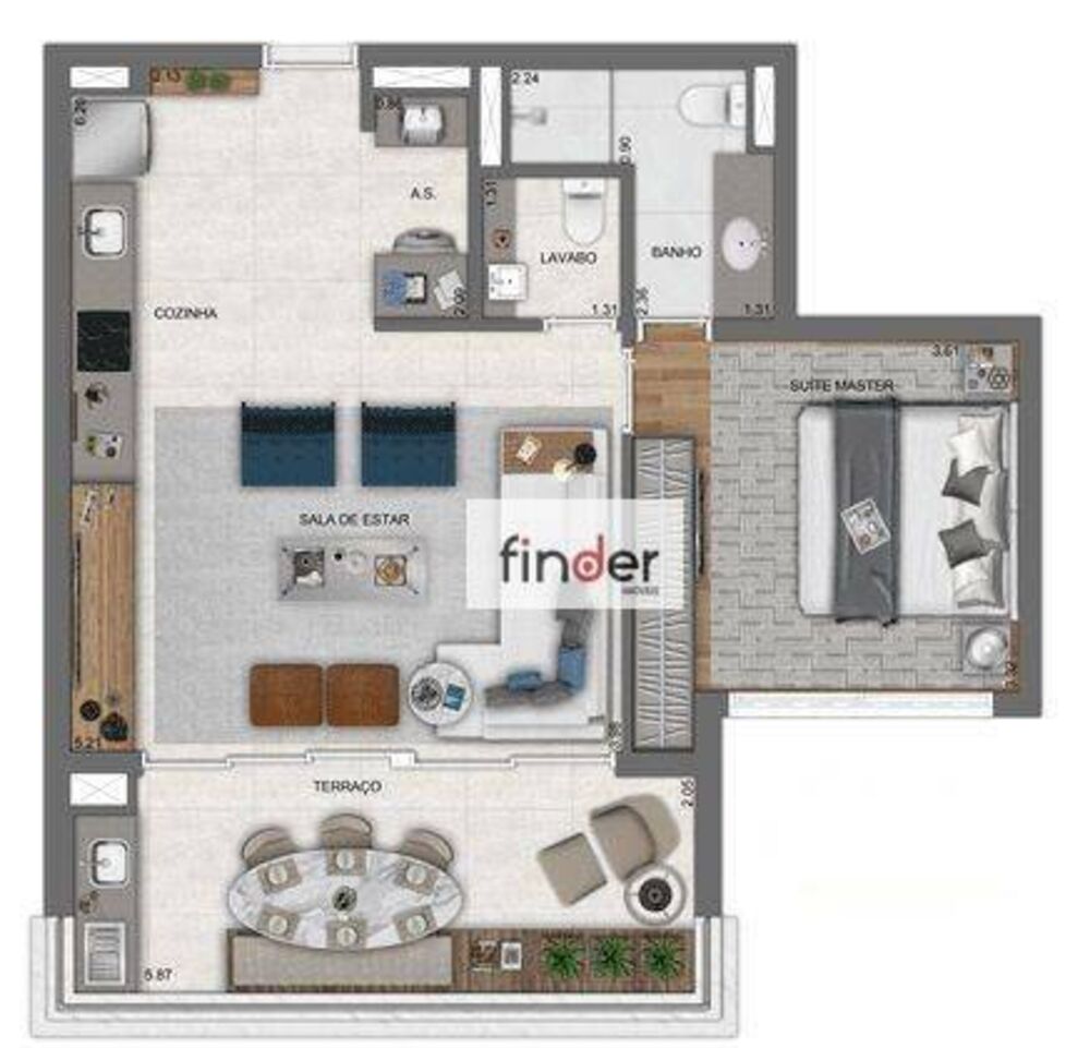 Apartamento, 1 quarto, 69 m² - Foto 14