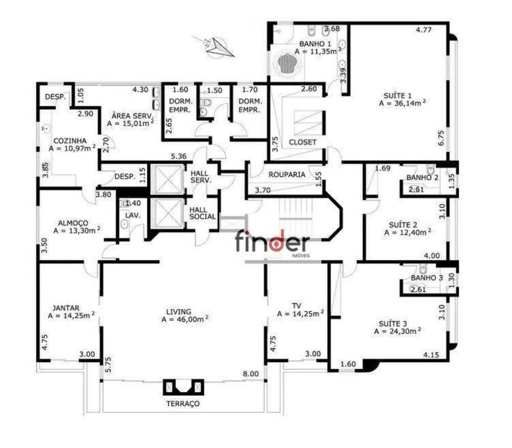 Apartamento, 3 quartos, 335 m² - Foto 14