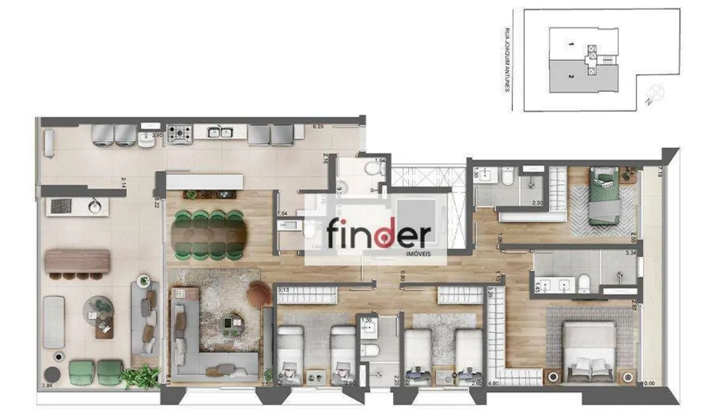Apartamento, 4 quartos, 174 m² - Foto 1