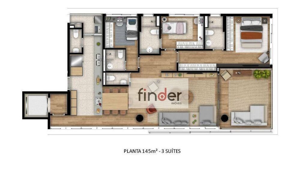 Apartamento, 3 quartos, 145 m² - Foto 12