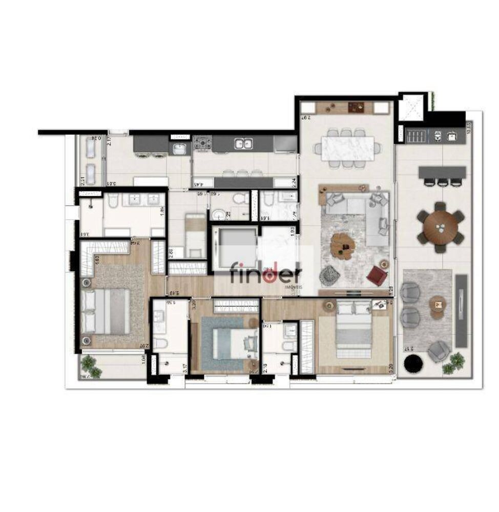 Apartamento, 2 quartos, 186 m² - Foto 2