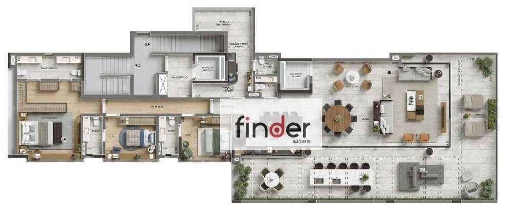 Cobertura, 3 quartos, 376 m² - Foto 1