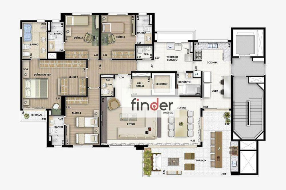 Apartamento, 3 quartos, 192 m² - Foto 4