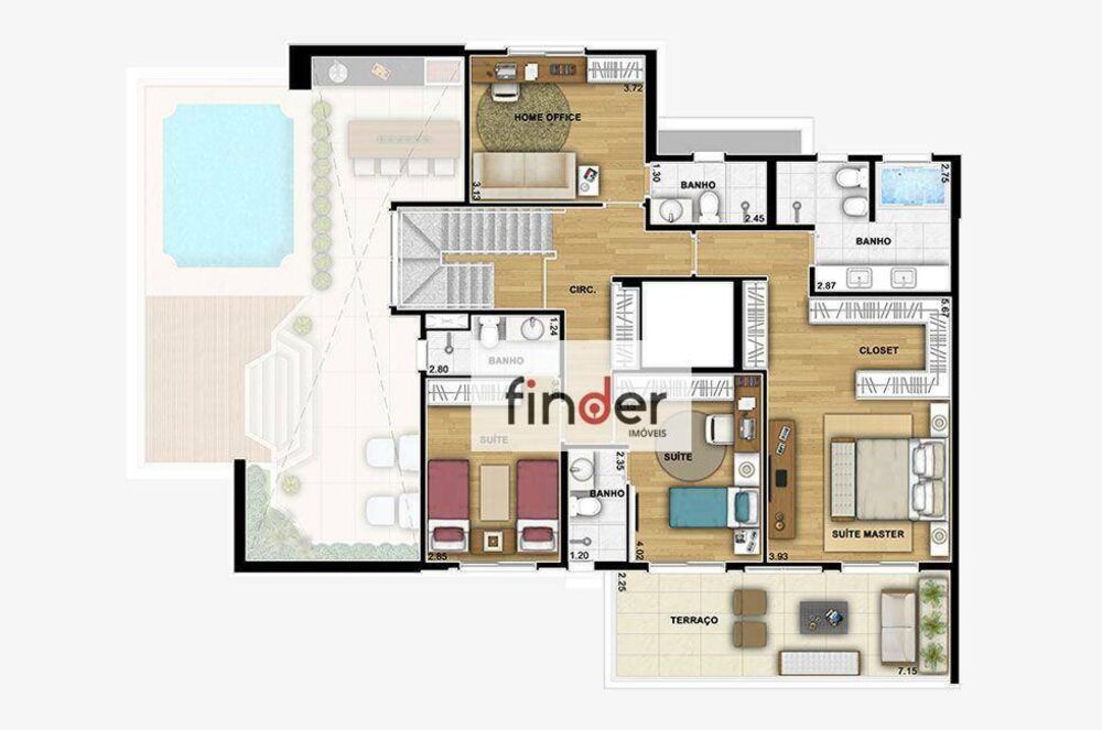 Apartamento, 3 quartos, 192 m² - Foto 3