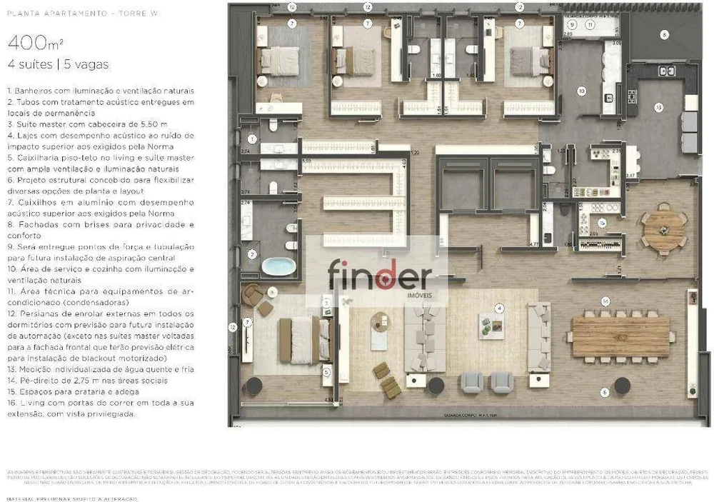 Apartamento, 4 quartos, 314 m² - Foto 1