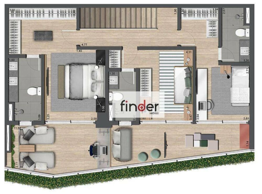Apartamento à venda com 3 quartos, 196m² - Foto 15