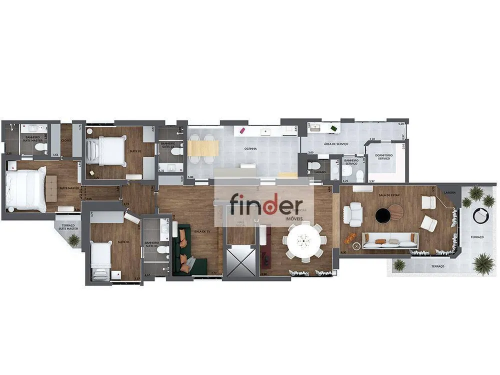 Apartamento, 3 quartos, 175 m² - Foto 2
