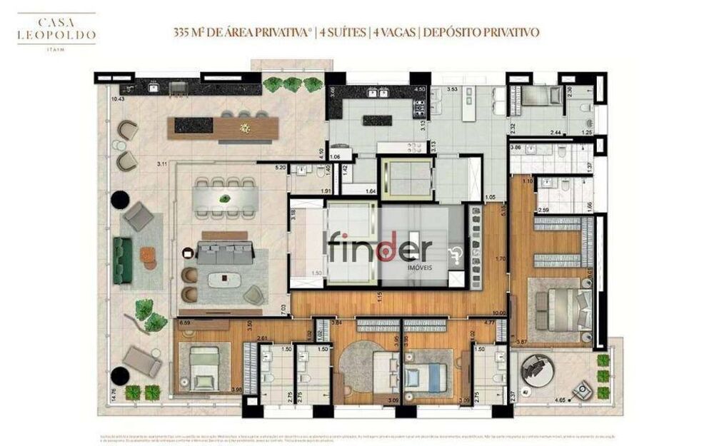 Apartamento à venda com 4 quartos, 335m² - Foto 5