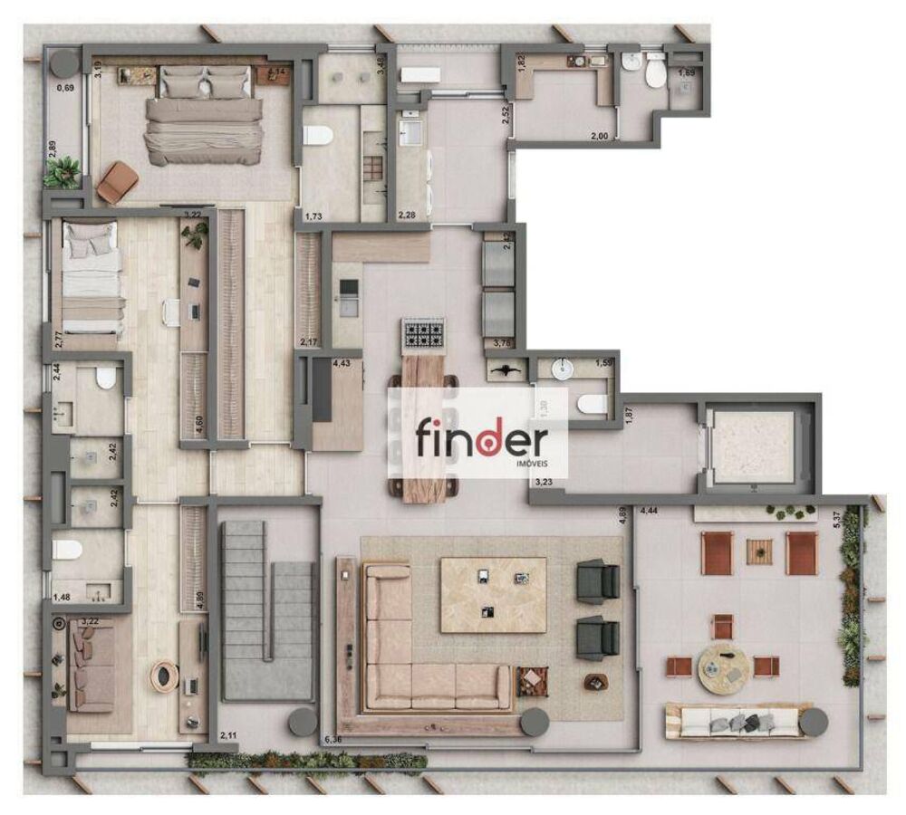 Apartamento, 3 quartos, 209 m² - Foto 7