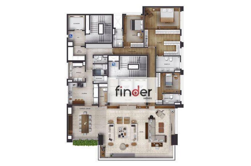 Apartamento à venda com 4 quartos, 303m² - Foto 3