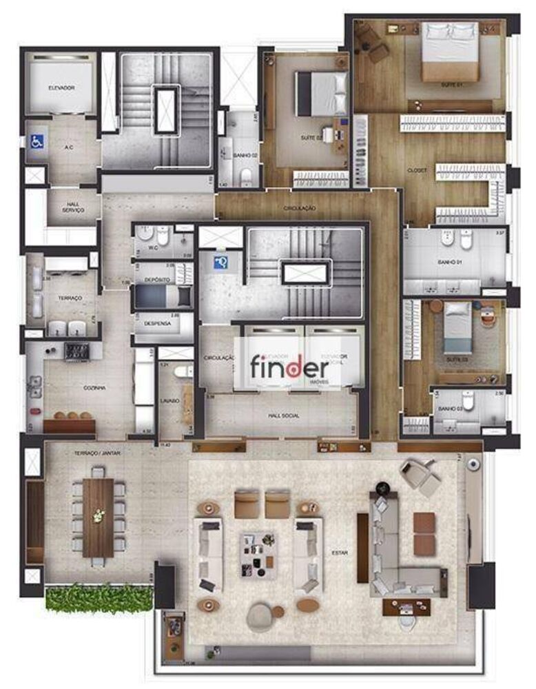 Apartamento à venda com 4 quartos, 303m² - Foto 9