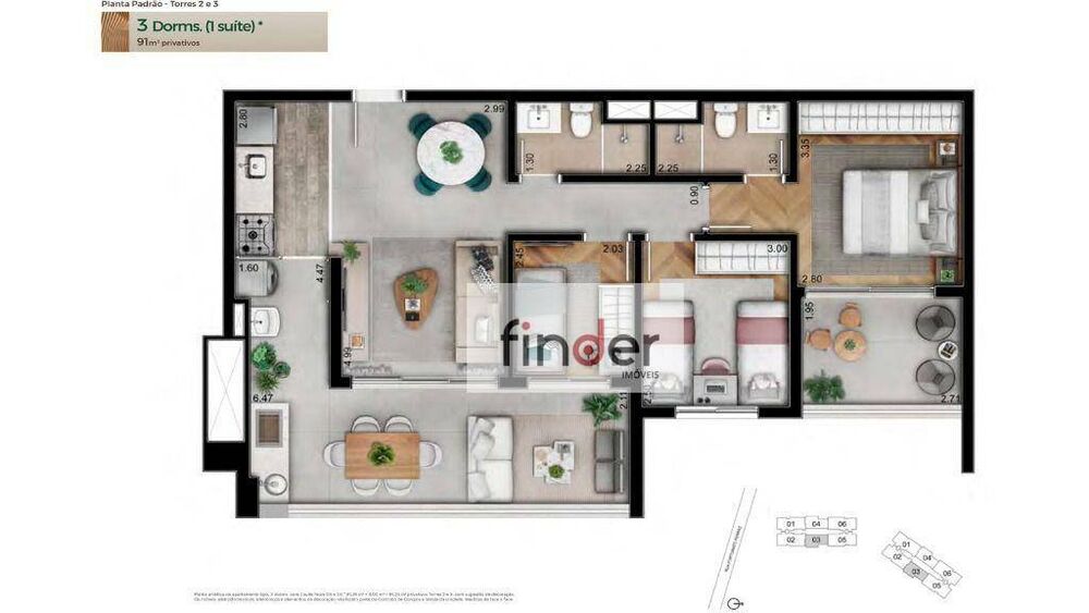 Apartamento, 3 quartos, 91 m² - Foto 12
