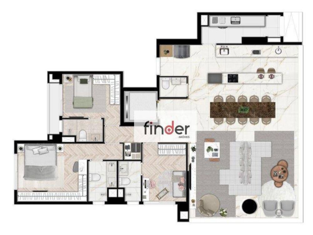 Apartamento, 3 quartos, 144 m² - Foto 3