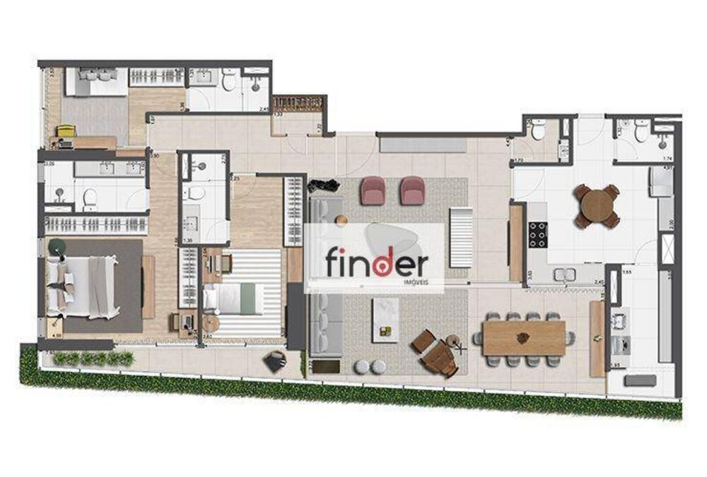 Apartamento, 3 quartos, 196 m² - Foto 2