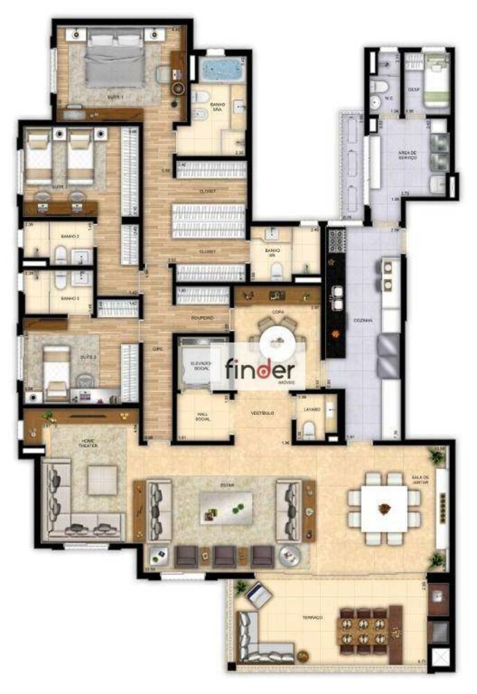 Apartamento, 3 quartos, 267 m² - Foto 16